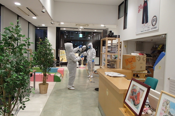 喜久田店消毒 (3)