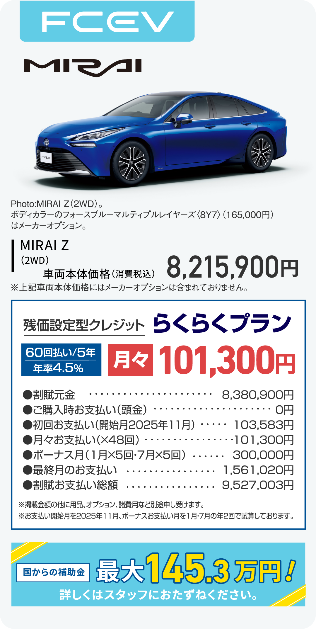 MIRAIの場合